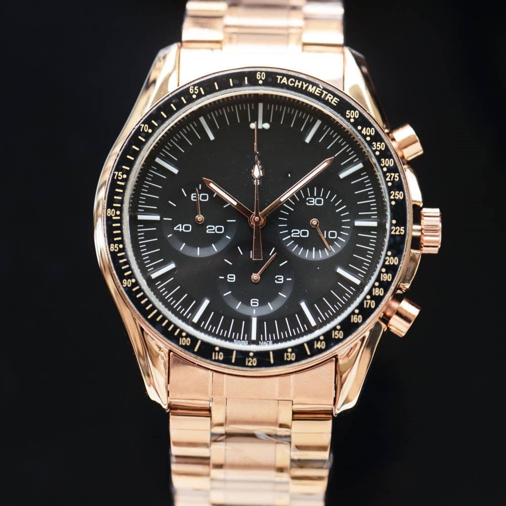 Novicta-oa six-hand chronograph Đồng Hồ Thạch Anh Bằng Thép Trơn Cho Nam