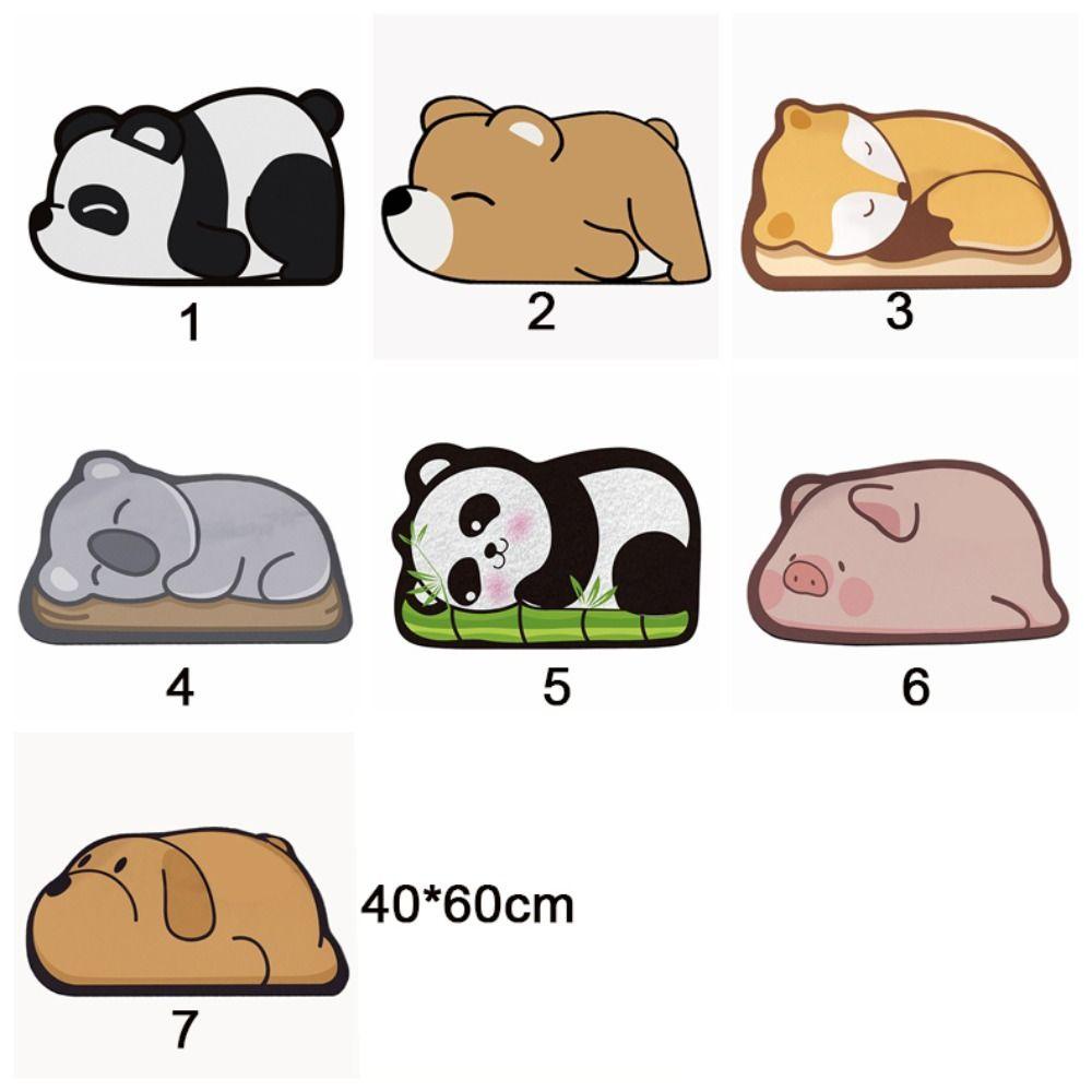 Thảm Chùi Chân Chống Trượt Thấm Hút Tốt Hình Gấu Trúc Dễ Thương