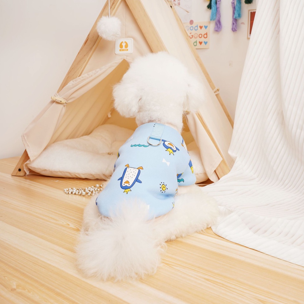 Áo Sweater Dày Hai Lớp Họa Tiết Hoạt Hình Dễ Thương Thời Trang Thu Đông Cho Cún Cưng/	 áo cho chó