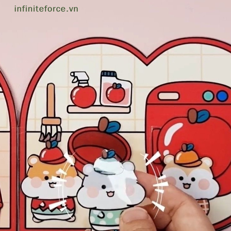 Sách Đồ Chơi Công Chúa Hoạt Hình Yên Tĩnh Dễ Thương Tự Làm Đồ Chơi Giáo Dục Cho Bé