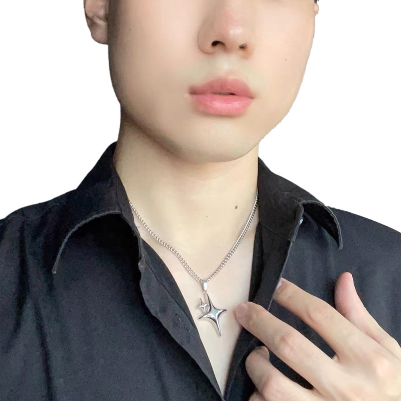 Vòng cổ Dạng Chuỗi Hình Ngôi Sao coo Phong Cách hip hop y2k awn Cho Nữ