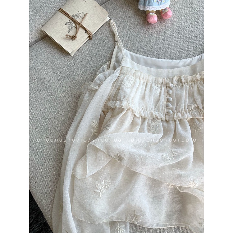 Áo Kiểu Tay Dài Phồng Hở Vai Thêu Họa Tiết Thời Trang Hàn Quốc Dành Cho Nữ