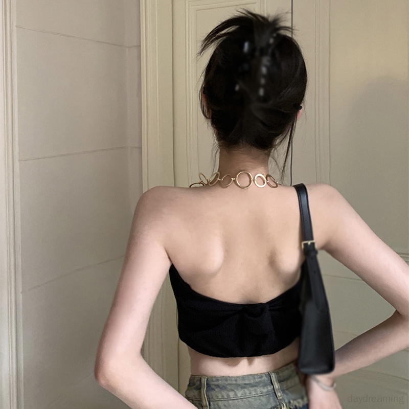 Áo croptop Sát Nách Phong Cách Hàn Quốc Thời Trang Mùa Hè Cho Nữ