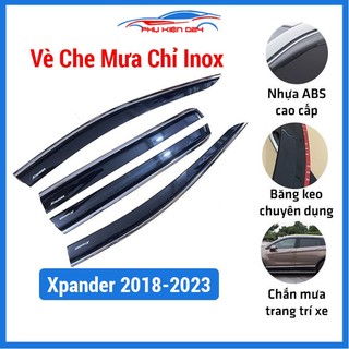 Vè mưa Xpander 2018-2019-2020-2021-2022-2023 chỉ inox che mưa bảo vệ xe