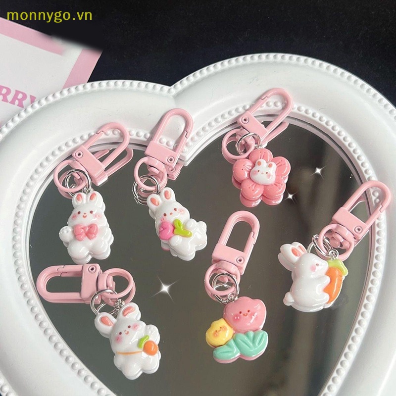 Monnygo Móc Khóa resin Hình Thỏ Cà Rốt Đáng Yêu Dành Cho Nữ / Cặp Đôi vn