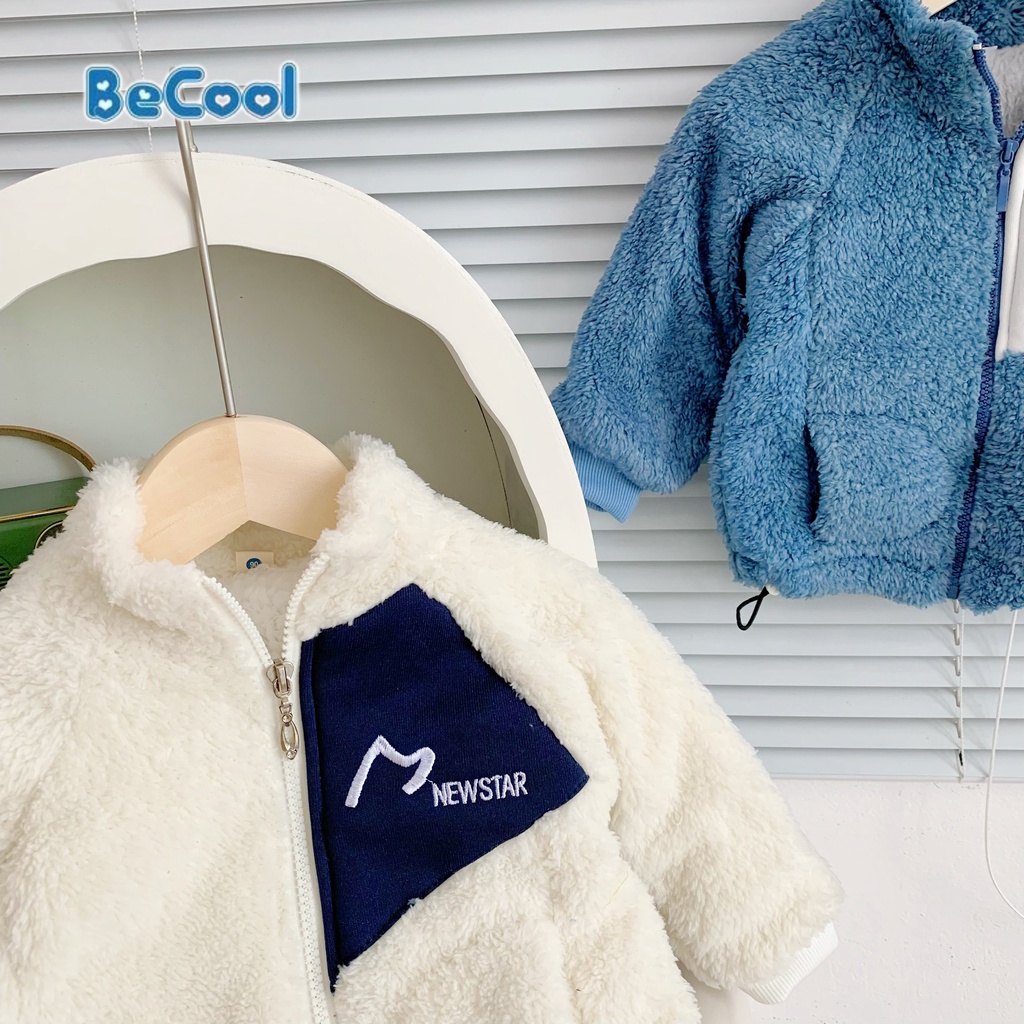 Áo khoác lông cừu lót bông cao cấp cho bé trai bé gái hàng đẹp size từ 7-28kg - BAOBAOKIDS