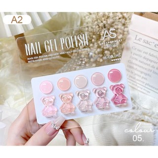 Set sơn as 5 màu a2 chai xanh cao cấp - manh219