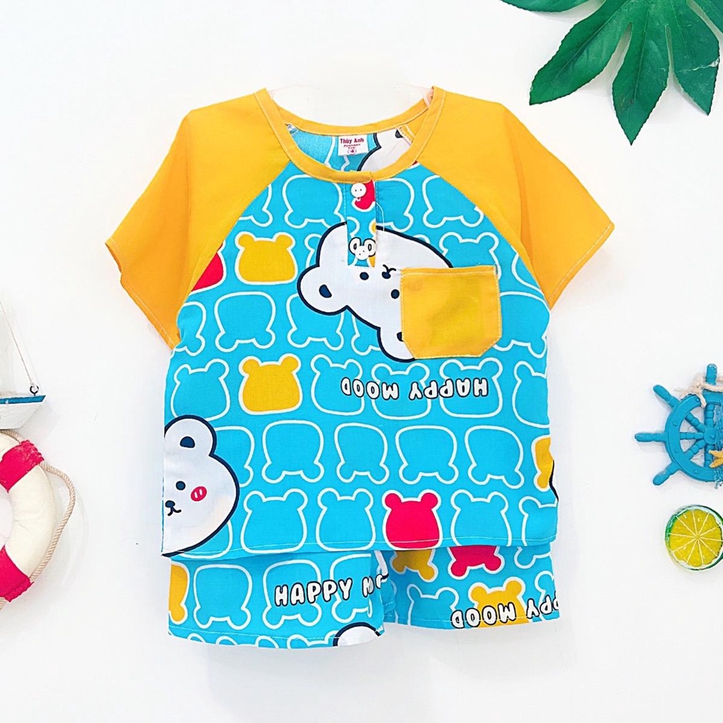 TOLEXINH  Bộ tay ngắn quần đùi phối màu bé trai - vải loại 1