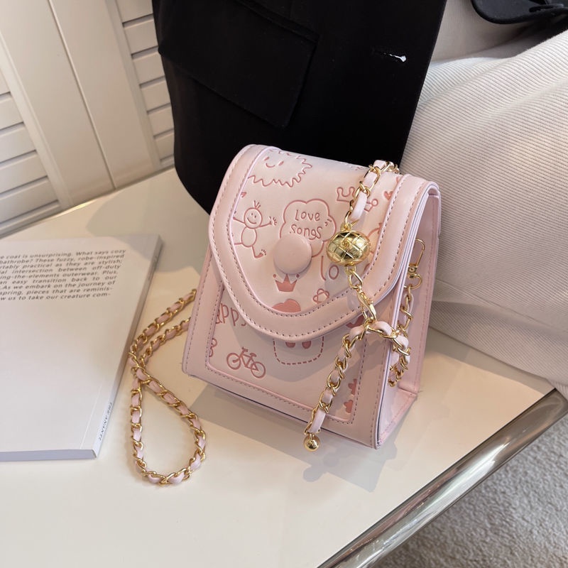 Túi Đeo Vai Phối Dây Xích Thiết Kế Mới Cao Cấp Thời Trang Dành Cho Nữ