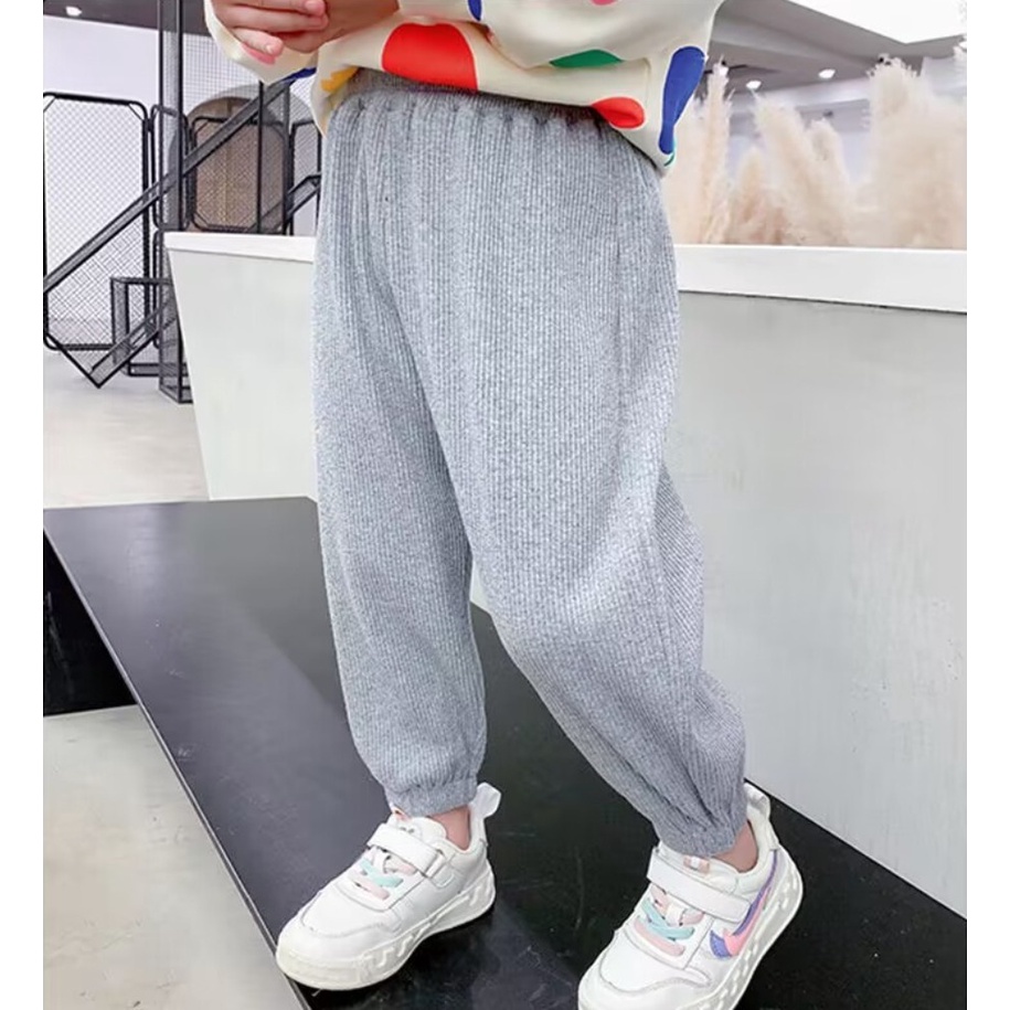 Quần Thể Thao Dây Rút Dáng Rộng Thêu Họa Tiết Hoạt Hình Dễ Thương Thời Trang Xuân Thu Cho Bé Gái