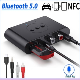 Bộ thu bluetooth 5.0 b21 nfc, thích hợp cho bộ khuếch đại loa ô tô, hỗ trợ cổng 3,5mm, av, usb