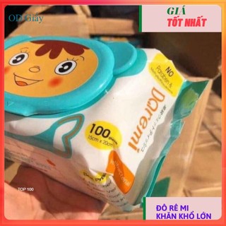 Khăn ướt Doremi 100 tờ, khăn lau gia đình