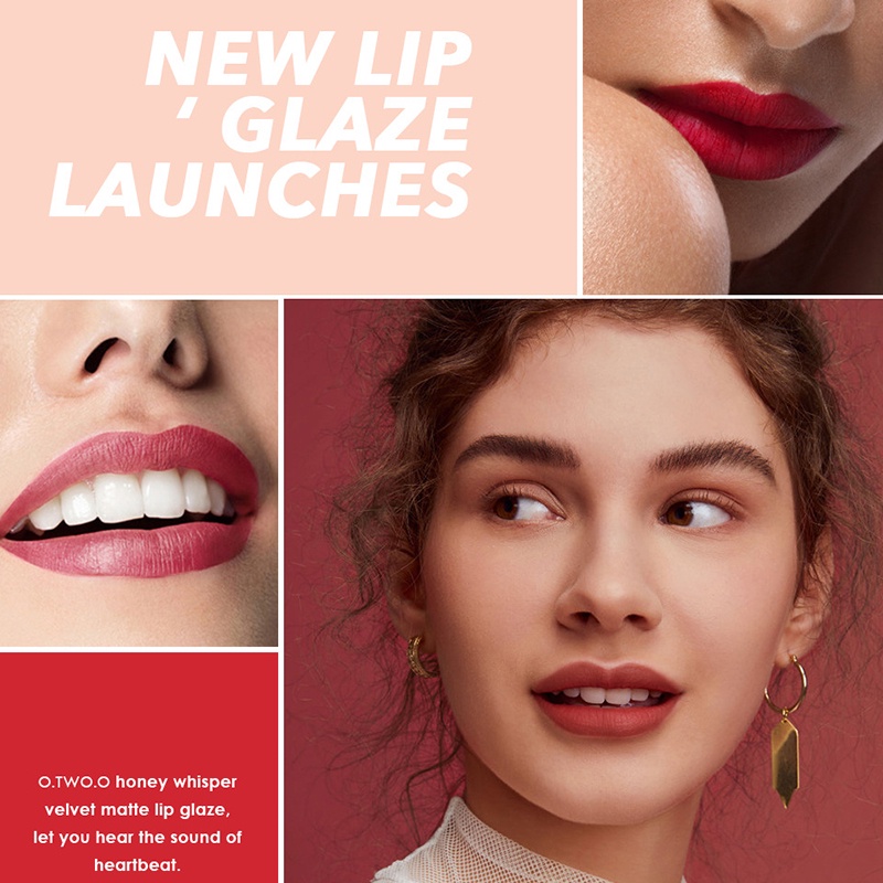 Son Môi o.two.o 12 Màu Tùy Chọn Lâu Trôi Cao Cấp