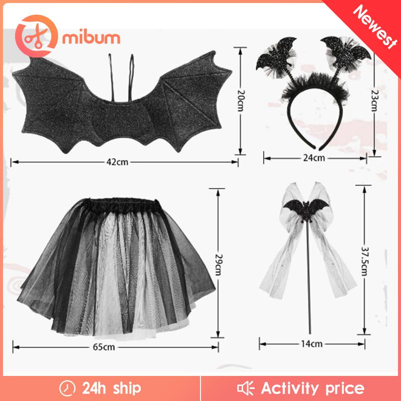 Bộ Băng Đô Và Chân Váy tutu Hóa Trang halloween