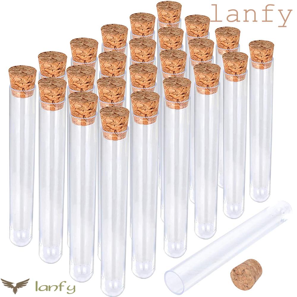 Lanfy Bộ 20 Ống Nghiệm Thí Nghiệm Khoa Học Bằng Nhựa Trong Suốt Nhiều Công Dụng Khác Nhau