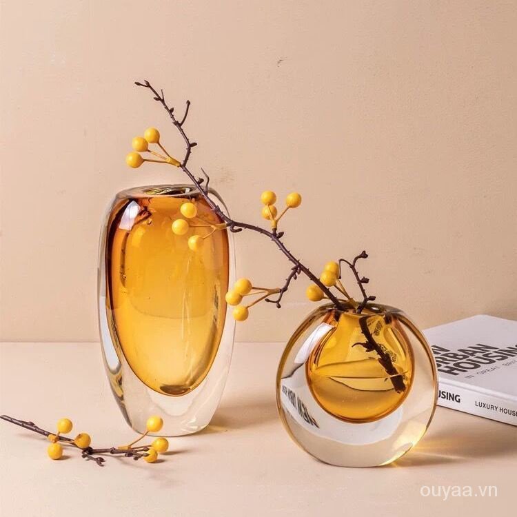 Màu Sắc Bình Hoa Thủy Tinh Mềm Mại Kiểu Dáng Đơn Giản Hiện Đại Dùng Để Trang Trí Phòng Khách