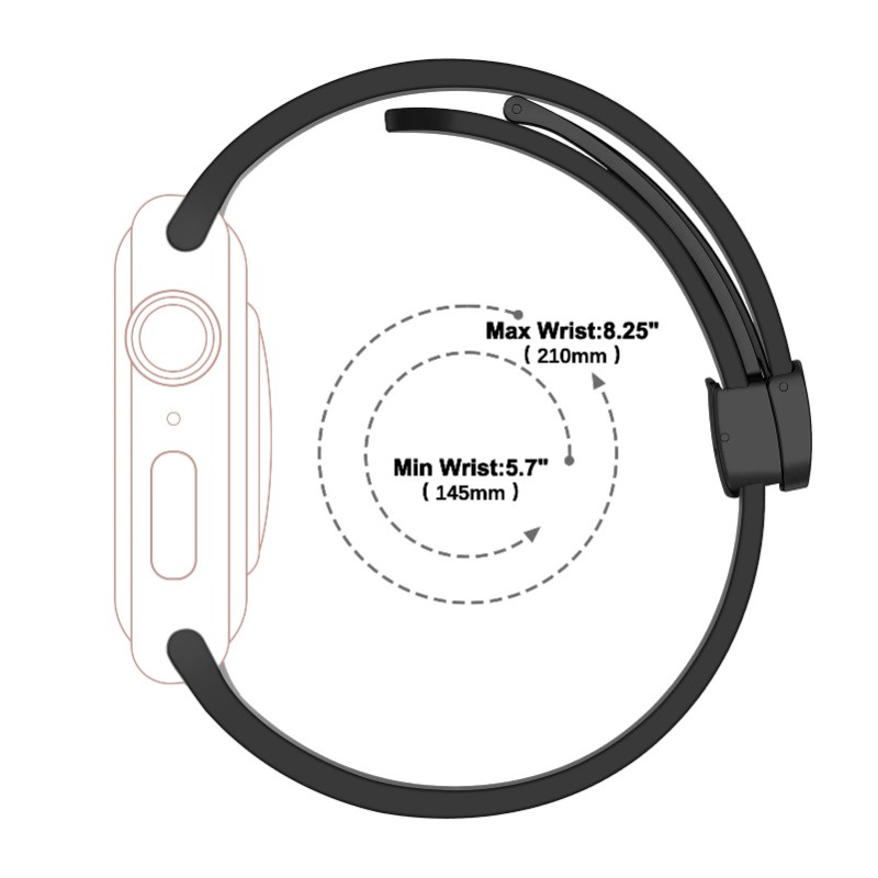 Dây Đeo Bằng Da Có Khóa Nam Châm Cho Đồng Hồ Thông Minh iwatch 49mm 9 8 7 45mm 41mm series 6 5 4 44mm 40mm