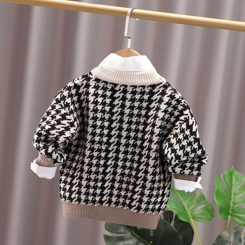 Áo sweater Dệt Kim Dày Dặn Phong Cách Hàn Quốc Thời Trang Thu Đông 2023 Cho Bé