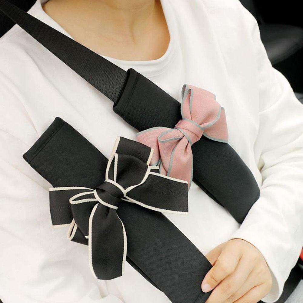 Bernardo Set 2 Vỏ Bọc Dây Thắt An Toàn Xe Hơi Hình Nơ Bằng Nhung Có Thể Tháo Rời