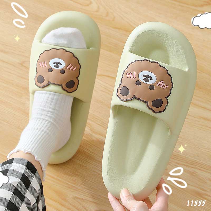 Dép Đế Mềm Nữ Đi Trong Nhà Siêu Nhẹ Êm Chân Hình Gấu