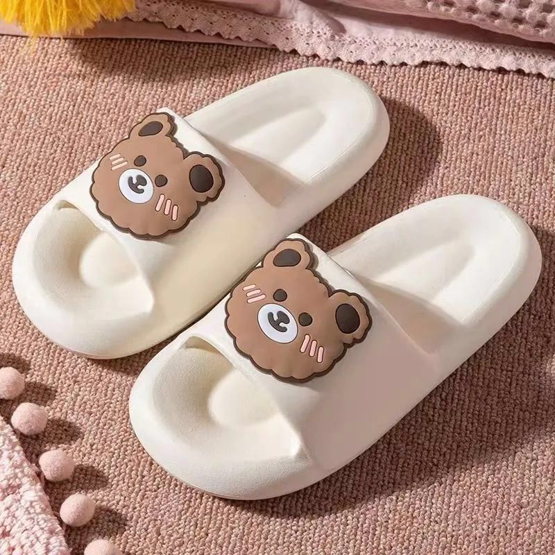 Dép Đế Mềm Nữ Đi Trong Nhà Siêu Nhẹ Êm Chân Hình Gấu