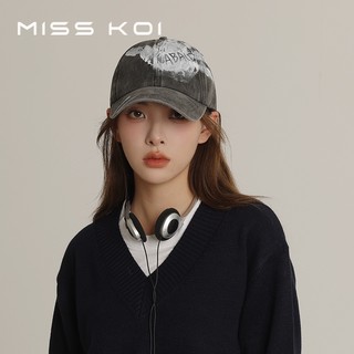 Misskoi  Mũ Lưỡi Trai Họa Tiết graffiti Phong Cách Đường Phố Mùa Xuân Thu Dễ Phối Đồ