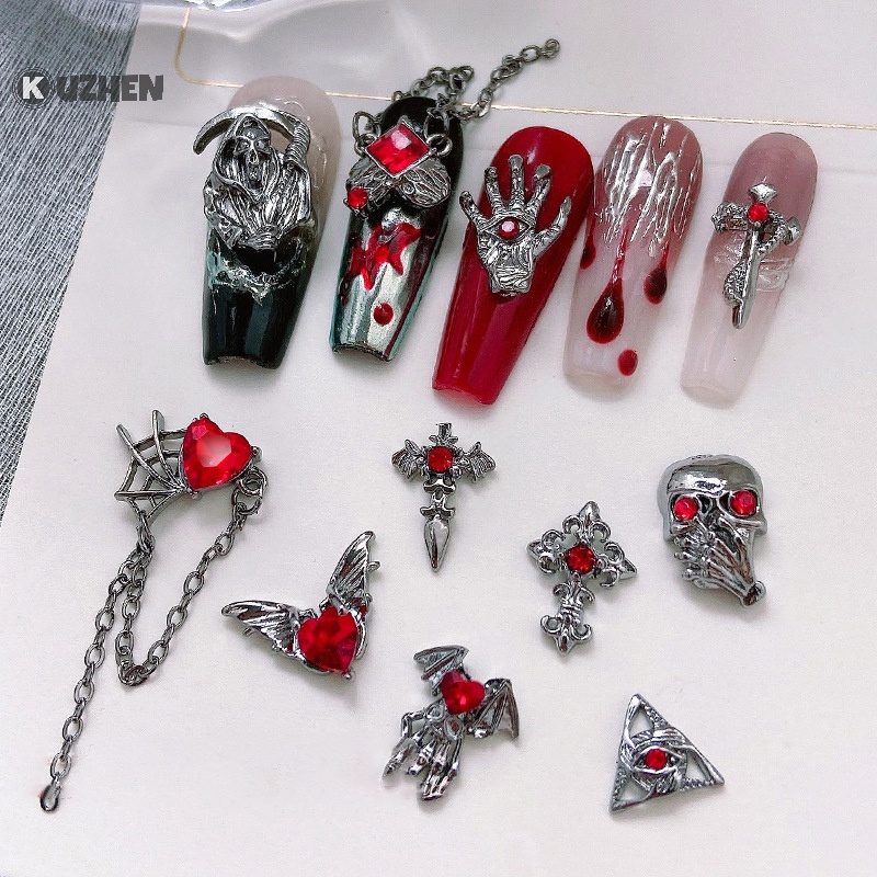 Set 5 phụ kiện trang trí móng tay KUZHEN 3D phong cách retro