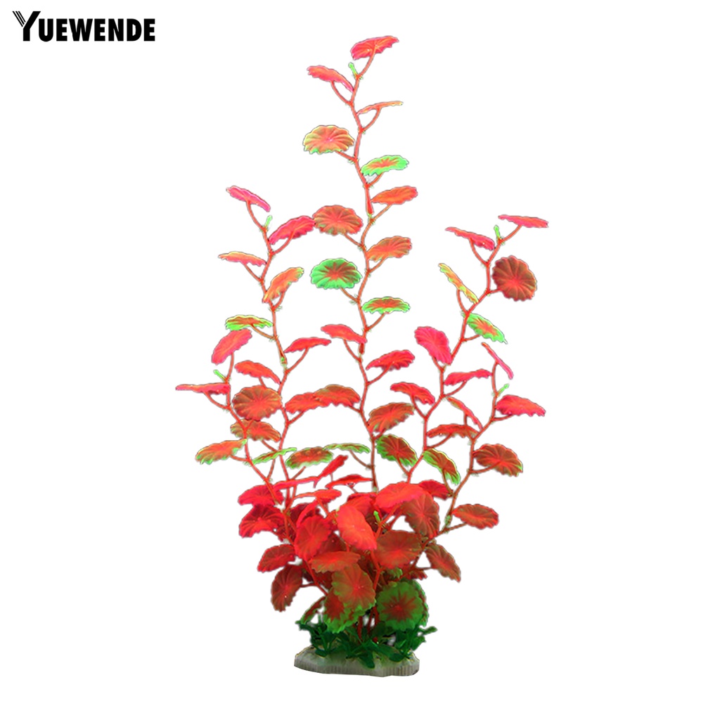 Yu.p Lá Sen Giả Bằng Nhựa Trang Trí Bể Cá