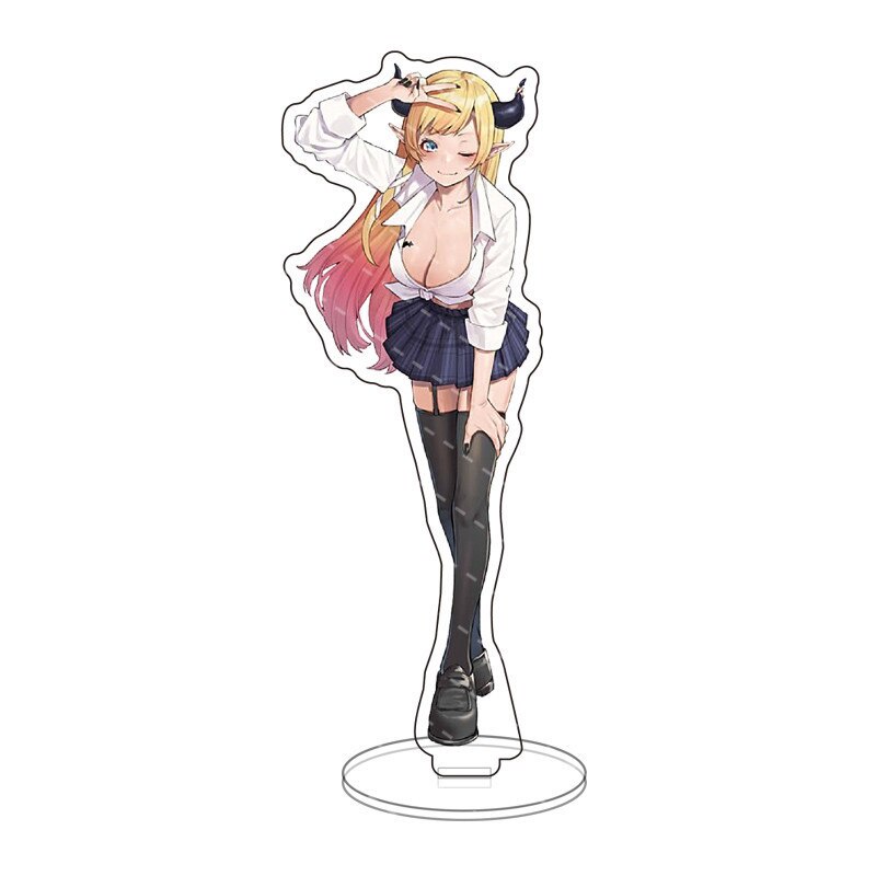 Mô hình Standee New Anime Hololive Vtuber Student Uniform Stand Model Nakiri Ayame Minato in hình nhân vật 2 mặt rõ nét