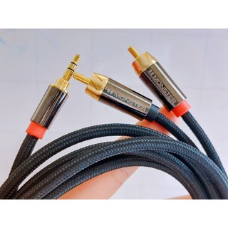 Dây audio 3,5mm ra 2 av rca dài 2 mét, thương hiệu monster - cáp âm thanh 3.5 ra 2 đầu hoa sen loại tốt - phố nhạc