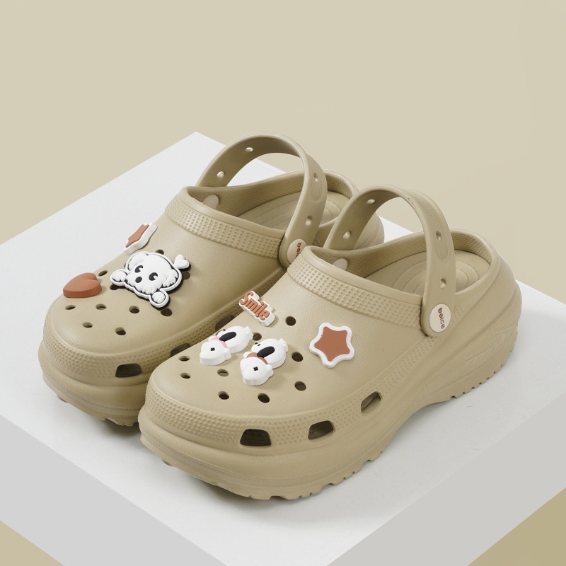 AYUER Puff Cloud 6.5CM Đế dày Thoải mái Hoạt hình ngoài trời Xăng đan đi biển DIY