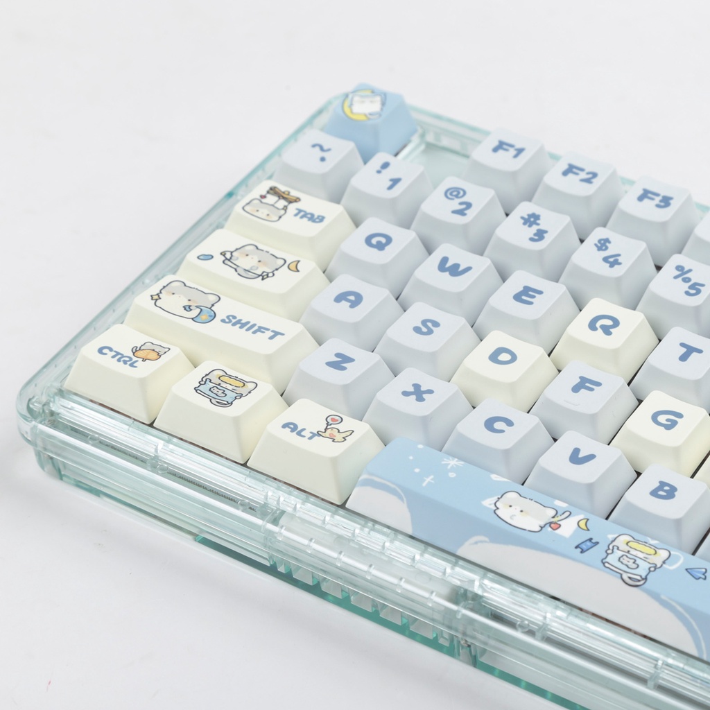 Daydream Kitten Keycaps Cherry Profile Hoạt Hình PBT Dye Sub Bàn Phím Cơ Keycap