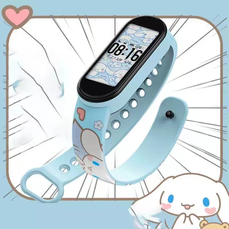 Sanrio Kuromi Phim Hoạt Hình Đồng Hồ Điện Tử Trường Tiểu Học Dễ Thương Trẻ Em Hoạt Hình In Hình LED Đồng Hồ Thể Thao