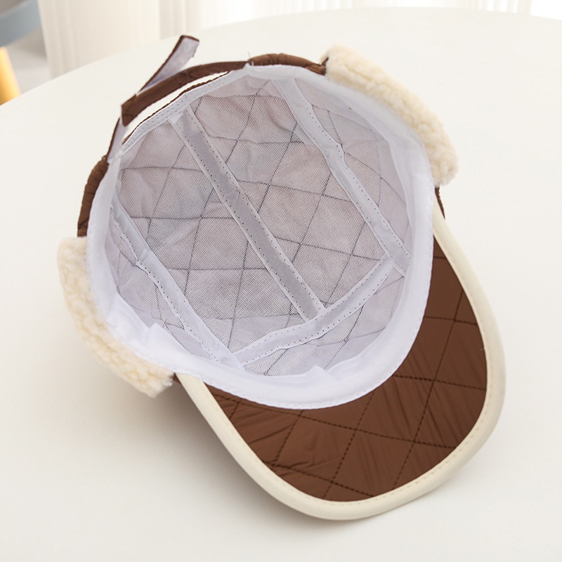 Mũ Lưỡi Trai Hình Viên Kim Cương Bảo Vệ Tai Thời Trang Thu Đông Cho Bé 2-5 Tuổi