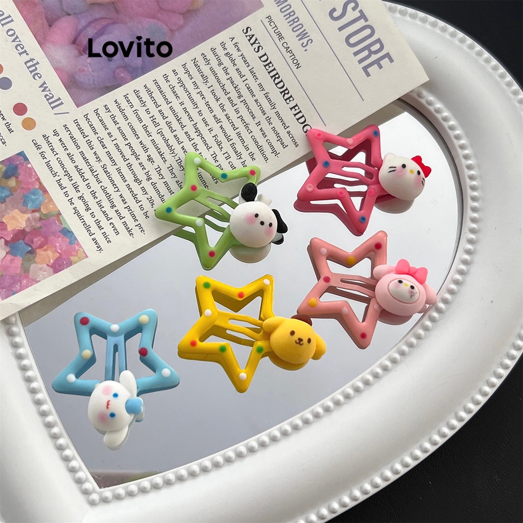 Lovito Kẹp Tóc Ngôi Sao Trơn Dễ Thương Cho Nữ LNA28434