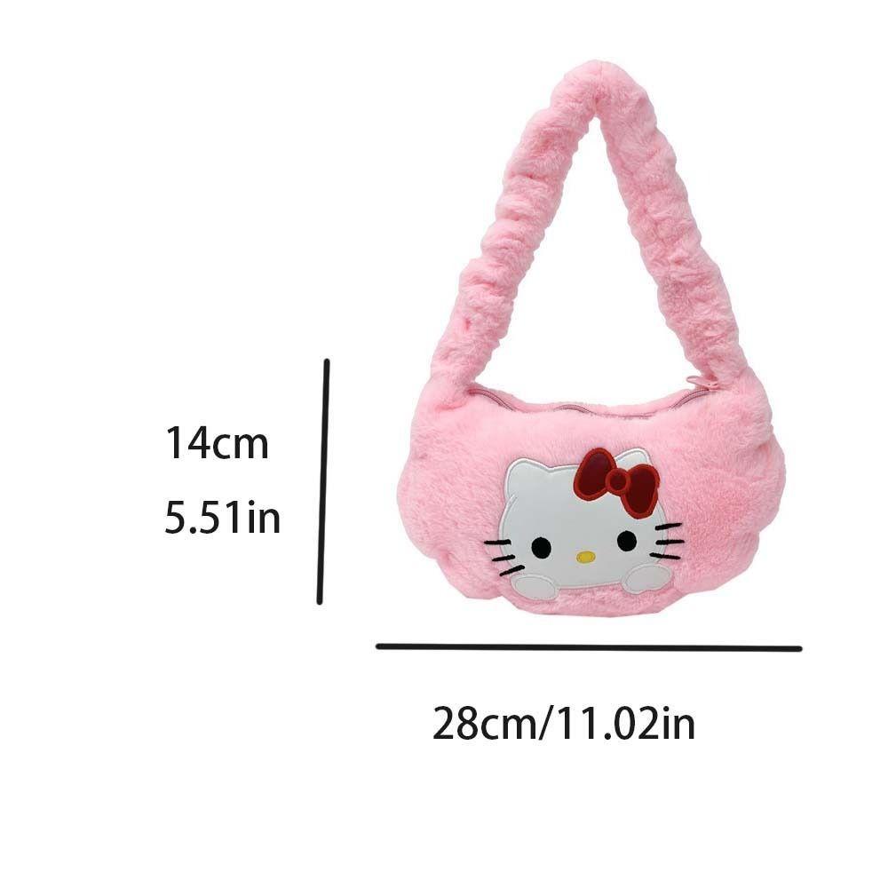 Shanhai Túi tote Đeo Vai Cỡ Lớn Họa Tiết Mèo kitty / Cún Cinnamon Nhồi Bông Dễ Thương