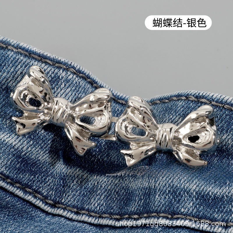 Ahellogirl Chân Váy jeans Xếp Ly Cài Nút Xếp Ly Vô Hình Điều Chỉnh Được