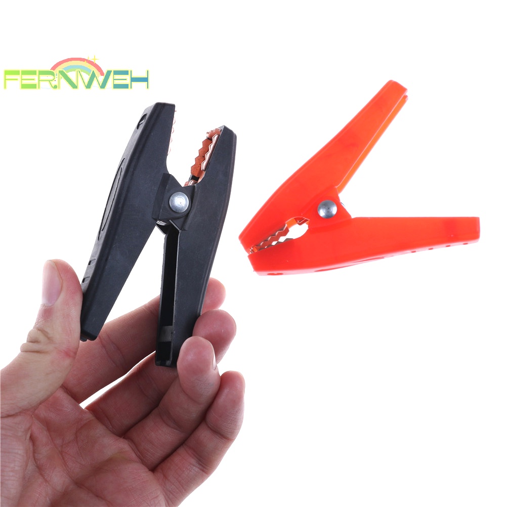 Set 2 Kẹp Cá Sấu 90mm 100a Bằng Nhựa Màu Đỏ Và Đen Chuyên Dụng Cho Xe Hơi