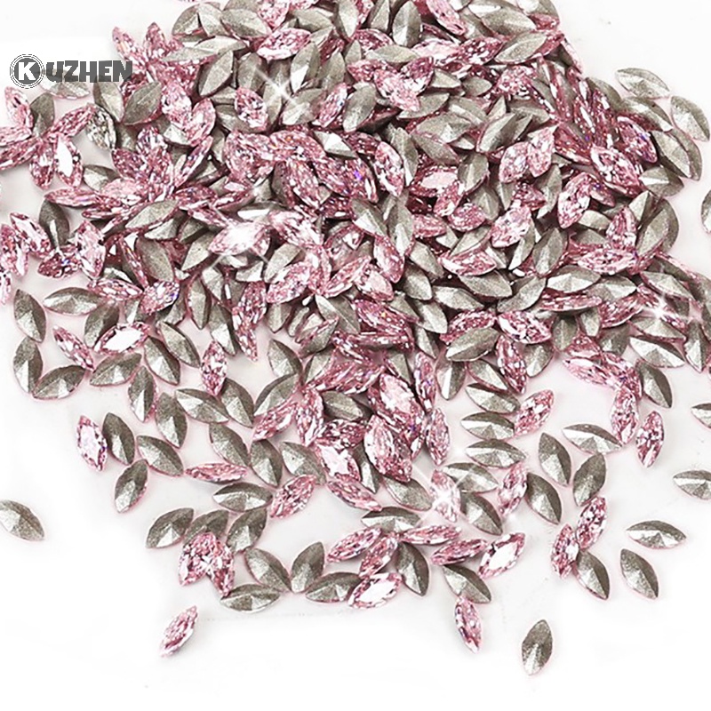 Kuzhen Bộ 50 Viên Đá Pha Lê Kim Cương Pha Lê Giả Pha Lê mini Đáy Phẳng Hỗn Hợp Trang Trí Móng Thủ Công Bán Chạy