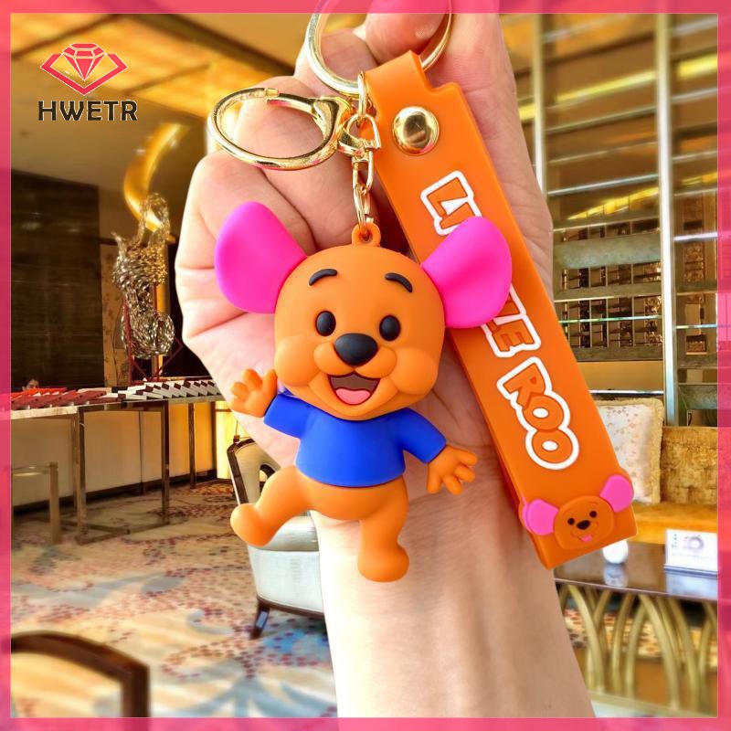 DISNEY Móc Khóa Hình Gấu Pooh / Hổ / Heo Con Dễ Thương Mới