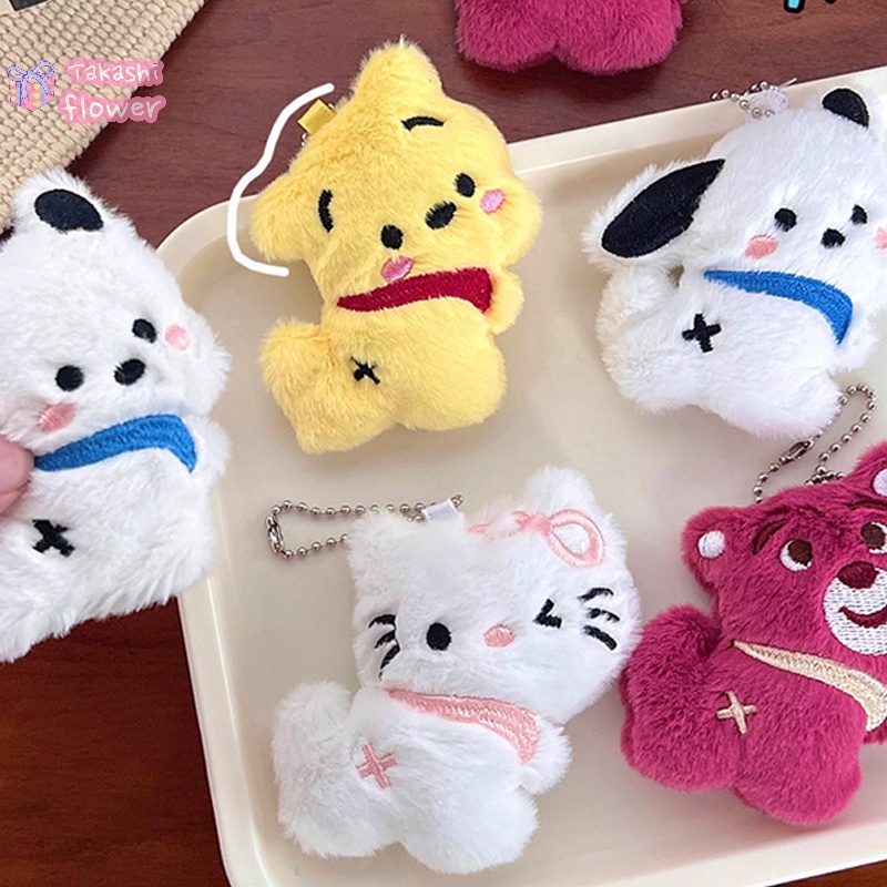 Móc Khóa Hình Gấu pooh / winnie / Gấu pooh / Mèo hello kitty Nhồi Bông Dễ Thương Làm Quà Tặng Cho Bé