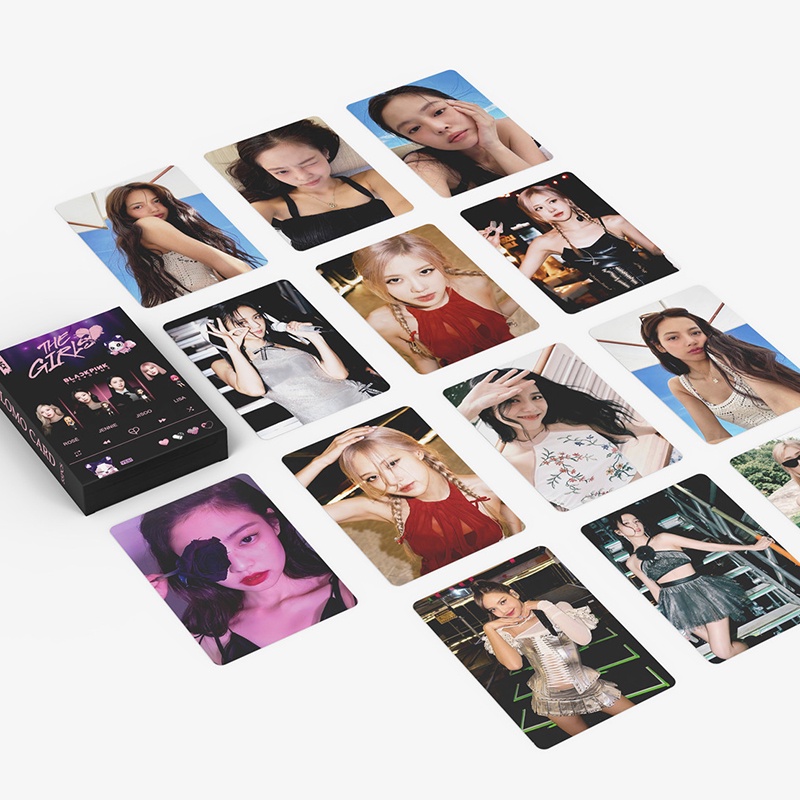 BLACKPINK Laser Card Set 55 Tấm Thẻ Ảnh THE GIRLS LOMO Card Hình Nhóm Nhạc