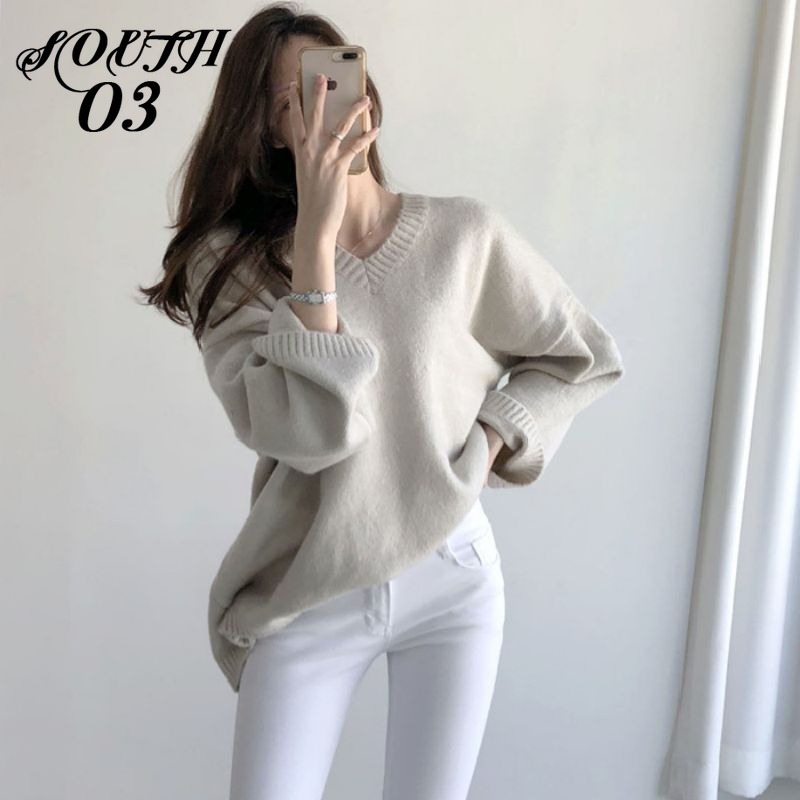 Áo Khoác sweater Dệt Kim Dáng Rộng Thời Trang Thu Đông 2023 Mới Cho Nữ