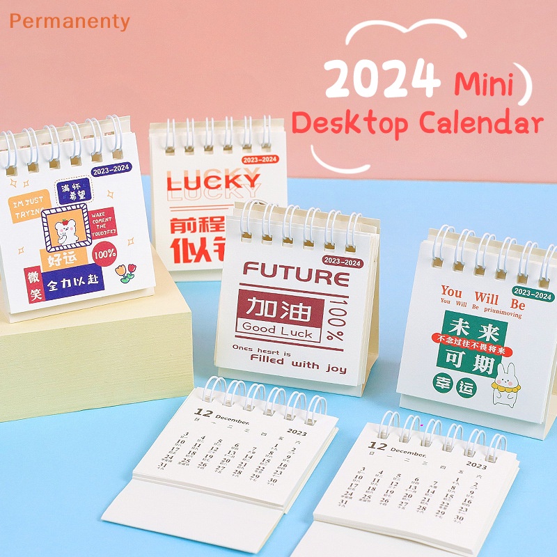 Lịch Để Bàn 2024 mini Kiểu Dáng Đơn Giản Dễ Thương