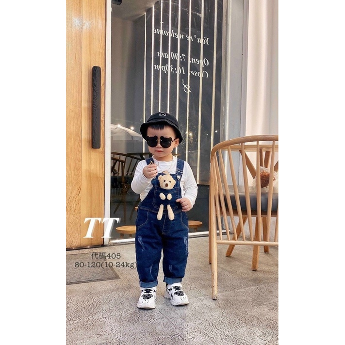 Yếm jean bé trai yếm jean bé gái + gấ.u xinh cực đánh yêu - YJKG