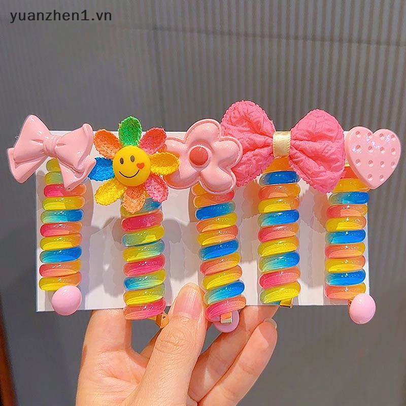 Dây Buộc Tóc Đuôi Ngựa Co Giãn Nhiều Màu Sắc Dễ Thương Cho Bé Gái vn