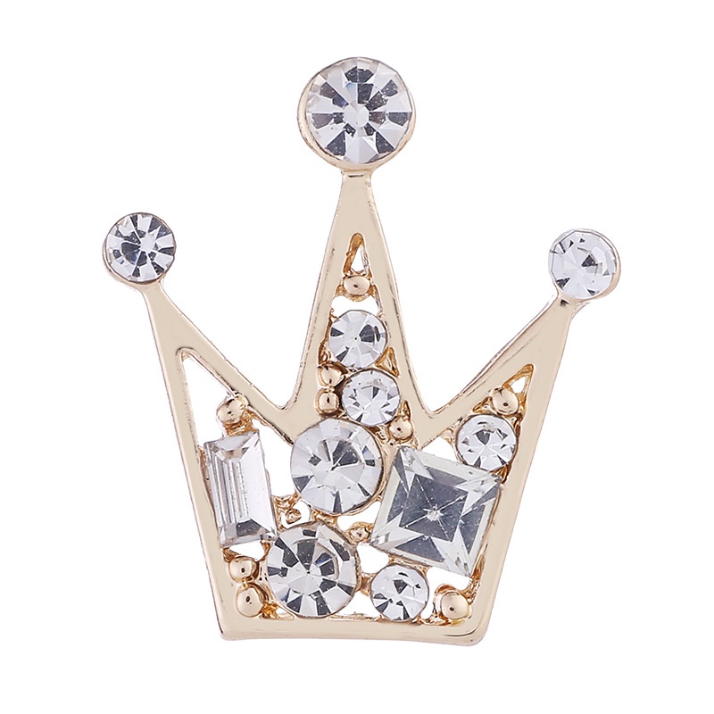 Ghim Cài Áo Hình Vương Miện Đính Đá Thời Trang Cho Nam