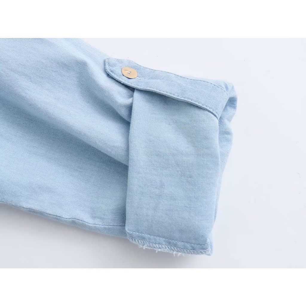 Zara Đầm Sơ Mi Cổ Chữ v Kèm Thắt Lưng Phong Cách Thời Trang Âu Mỹ Dành Cho Nữ 8036299 406