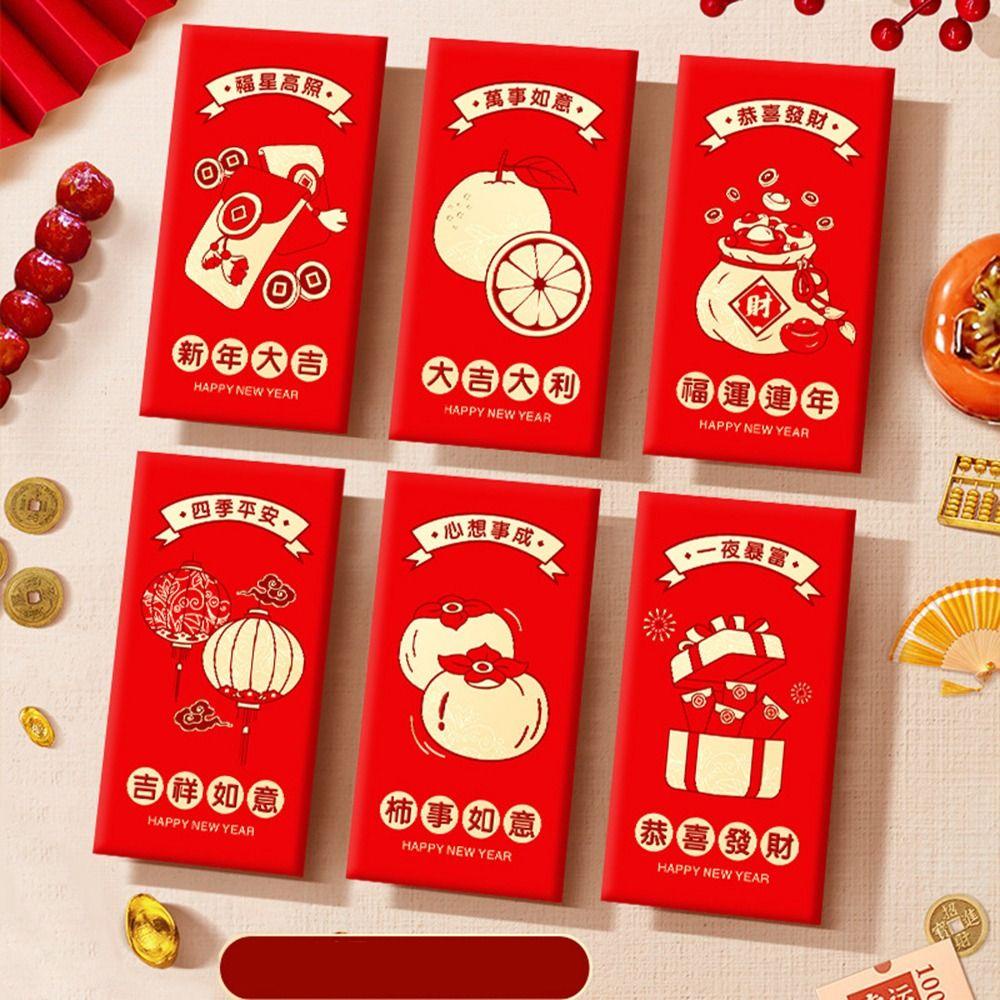 Lưng2 Bao Lì Xì Năm Mới May Mắn Họa Tiết Rồng Phong Cách Trung Hoa