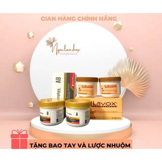 Thuốc duỗi tóc dùng tại nhà không cần kẹp nhiệt lavox cam 140ml*2